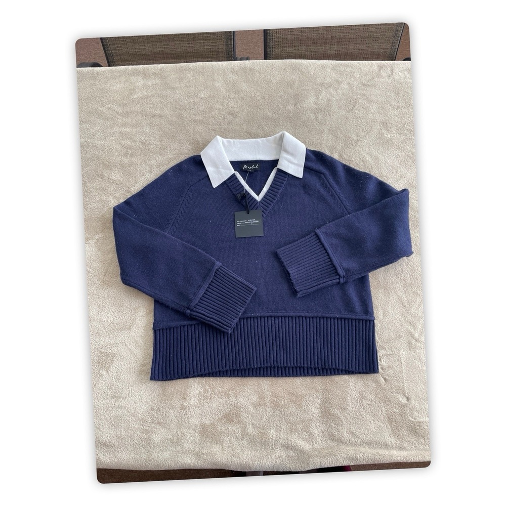 Marled women's cardigan evening‎ blue/egret style number: 01496-TJMS, size: S